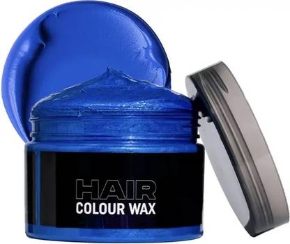 EVERERIN Temporary Hair Color Wax Instant Wax Strong Hold All Hair Types,Blue Hair Wax