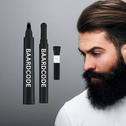 BaardCode Waterproof Sweatproof Beard Line Shaping Filling Pen Men Beard Pencil Filler Kit Hair Fiber
