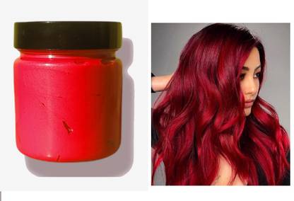 GFSU Red temporary hair color wax instant color hair wax for men & women 100 Ml , Red