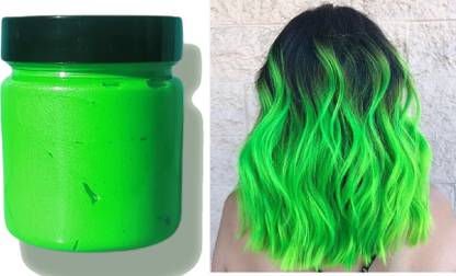 Emijun NATURAL NEON GREEN HAIR COLOR , NEON GREEN
