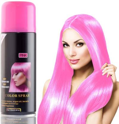 MYEONG Temporary One Time Use Pink Hair Color Spray Hair Spray