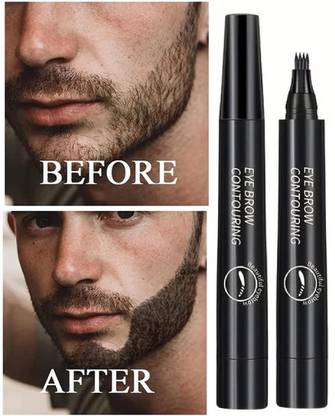 MYEONG Beard Pen Filler for Men Easy to Apply, Beard Filler Beard And Mustache Hair Beard Cream