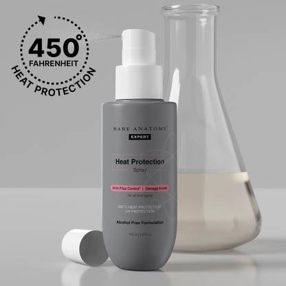 BARE ANATOMY Heat Protection Spray | Controls Frizz | Strengthens Hair & Enhances Shine, Hair Spray
