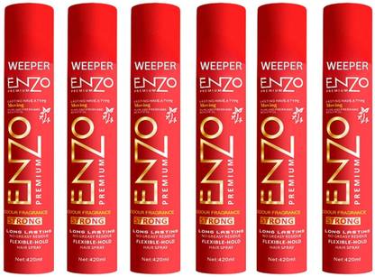 WEEPER Enzo Long Lasting Premium Ultra Shine Finish Hair Spray(Pack Of 6) Hair Spray