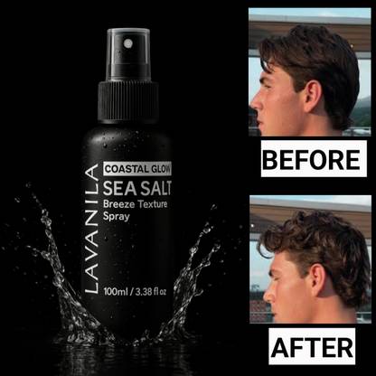 Lavanila Beach Waves Sea Salt Spray Adds Volume| Texturizer & Heat Protectant | 100 ml Hair Spray