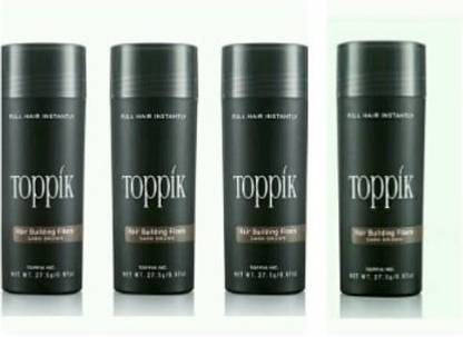 toppik Hair Building Fibers For Volumizing & Instant Styling Dark Brown Color 4 Units Hair Fiber