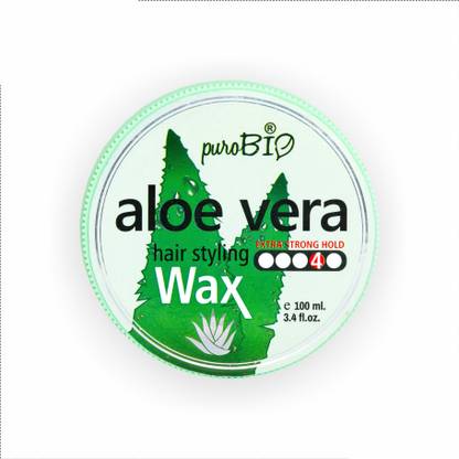 purobio Aloe Vera Hair Styling Wax For Men | Extra Strong And Flexible Hold Hair Wax