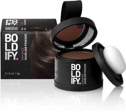 Boldify Hairline Powder | Root Touch Up Hair Powder | Stain Proof Formula Medium Brown Hair Powder