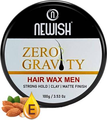 NEWISH 100% Naturals Zero Gravity Strong Hold ClayHair wax-100 g- Extra Hair volume , Restyling,Non sticky , Matte Finish Hair Wax