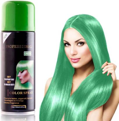 MYEONG Temporary One Time Use Green Hair Color Spray Hair Spray