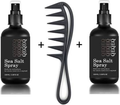 QEQEQ Sea Salt Spray Pack of 2 Volume, Texture, Heat Protectant,Hold Hair Spray(200ml) Hair Spray