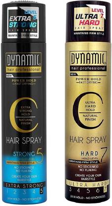 DYNAMIC (LEVEL 5) AND (LEVEL 7) HAIR SPRAY PACK OF 02 Hair Spray