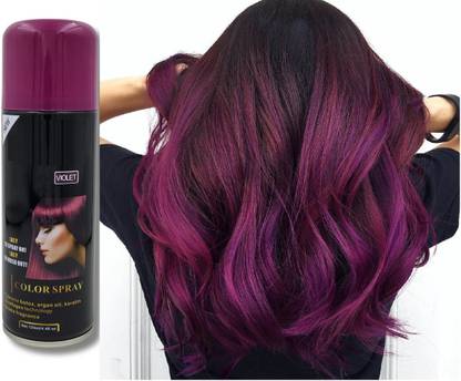 Emijun violet Temporary Highlight Spray, Natural violet colour look Hair Spray