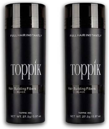 toppik Hair Building Fibers For Instant Style Natural Black Color 2 Units Hair Fiber