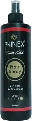 Prinex No Gas 24 Hour Strong Hold Hair Spray Hair Spray (500 ml) Hair Mist