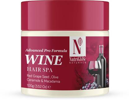 NutriGlow NATURAL'S Advanced Pro Formula Wine Hair Spa for Hair Fall Control Complete Hair Treatment
