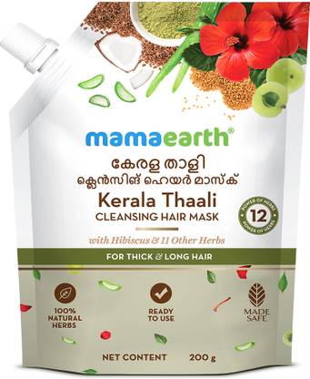 Mamaearth Kerala Thaali Cleansing Hair Mask with Hibiscus, Shikakai, Amla, Flaxseed