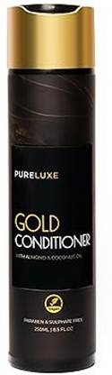 Pureluxe Gold Conditioner with 24K Gold, Almond & Coconut Oil for Ultra Shine Hydration
