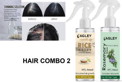 AGLEY Rosemary Rice Water Spray for Hair Growth Strengthen