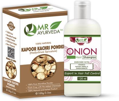 MR Ayurveda Kapoor Kachri Powder & Onion Hair Shampoo - Combo Pack