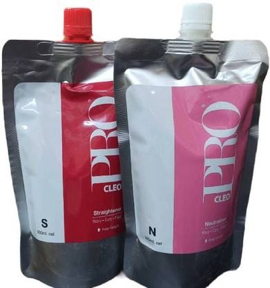 Cleo PRO Straightener Cream + Neutralizer Cream For Wavy Curly Frizzy