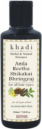 Satvayush Khadi Anti Dandruff Shampoo - SLS Paraben Free (Amla Reetha Shikakai Bhringraj)
