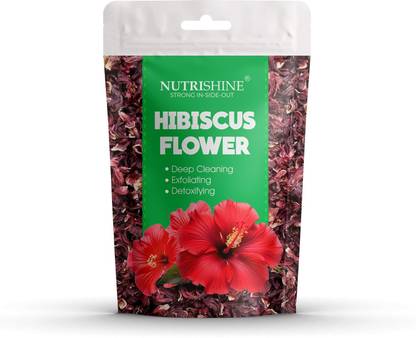 NUTRISHINE Dry Hibiscus Flower 50gm (Rosa Sinensis) Gudhal Flower For Hair Care & Face Pack