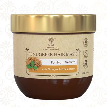 Khadi Essentials Fenugreek Hair Mask With Frankincense & Bhringraj Controls Hair Fall & Split