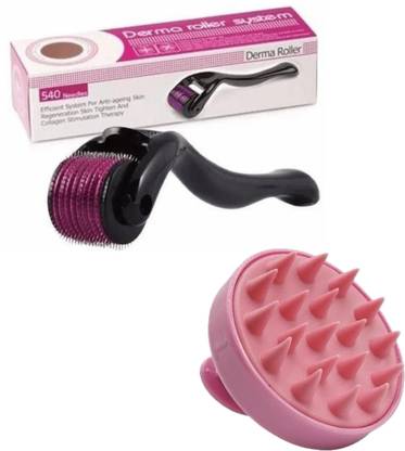 krurotza 540 Titanium 0.5mm derma & Soft Silicone Bristles Comb Scrubber Brand: Generic hair combo
