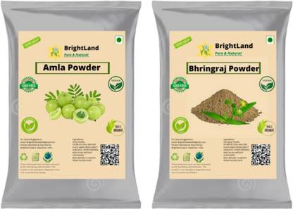 Brightland Pure&Natural Amla and Bhringraj Powder Combo