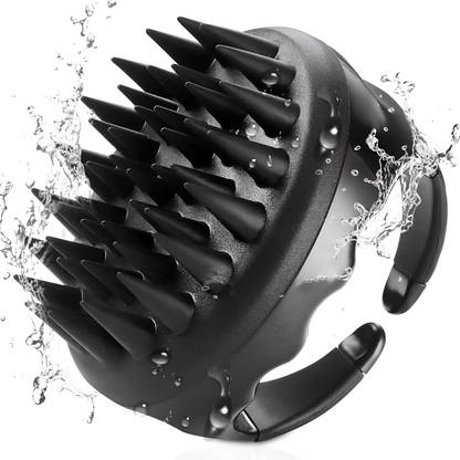 Etezaxist Scalp Shampoo Brush, Eco-friendly Wheat Straw body with Soft Silicon Bristles