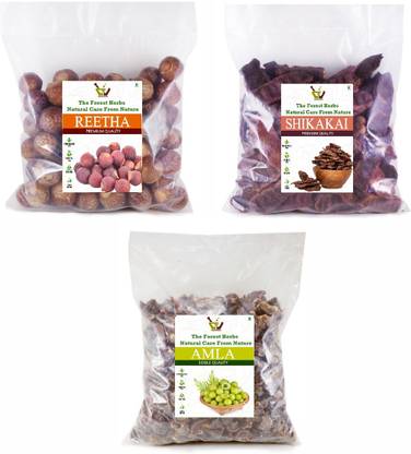 The Forest Herbs Natural Care From Nature Reetha Amla Shikakai (RAW Form) Combo Pack_600g