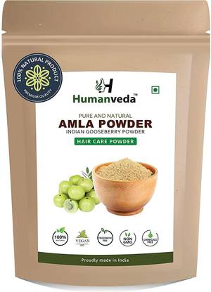 Humanveda 100% Natural Amla Indian Gooseberry Powder for Hair Growth [100 Grams] Drinking and Eating