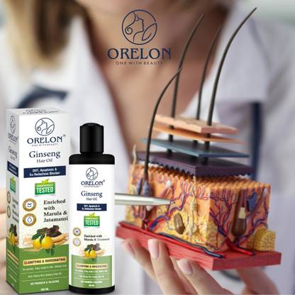 ORELON Natural Ginseng Hair Oil For Hair Regrowth & Hair fall Control - 100 ML