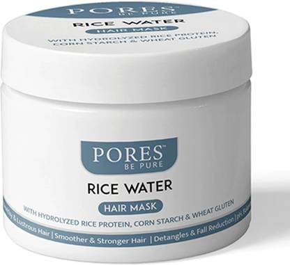 PORES BE PURE Rice Water Hair Mask With Hydrolyzed Rice Protein For Healthy & Lustrous Hair
