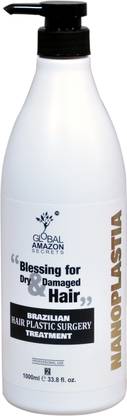 Global Amazon Secrets Nanoplastia Treatment | Frizz-Free Shiny & Straight Hairs upto 6 months
