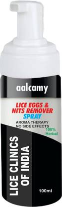 AALCAMY Lice Eggs, Nits Remover Spray|100% Herbal| No Side Effect | Lice Clinic of India