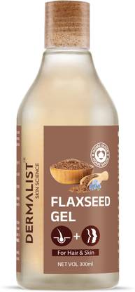 Dermalist Flaxseed Gel Hair & Skin Frizz-Control Smoothening Moisture Rich Soft Long Hair