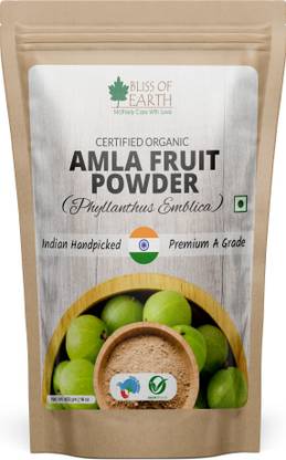 Bliss of Earth USDA Organic Amla Powder For Eating & Hair Care, Indian Gooseberry Powder