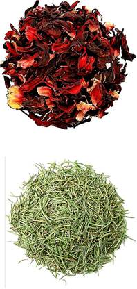 Three Elements DRY HIBISCUS FLOWERS ( GUDAHAL PHOOL , dry rosemary leaves 100gm100 gm