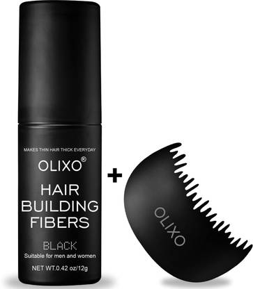 OLIXO Hair Building Fibers (Black) For Men & Women