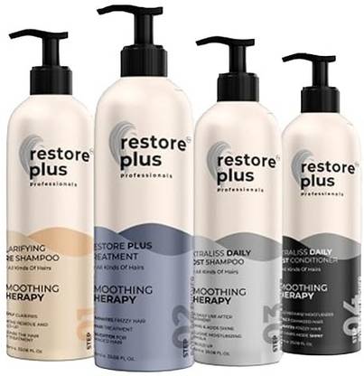 Restore Plus Professionals Hair Treatment Combo: Complete 4-Step Regimen Hair Care Kit