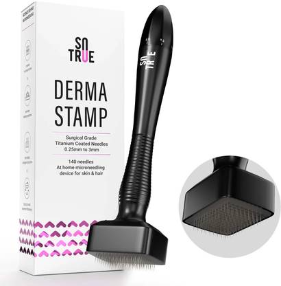 Sotrue Derma Stamp for Hair Growth, Stainless Steel Adjustable Needles 0.25mm to 3mm