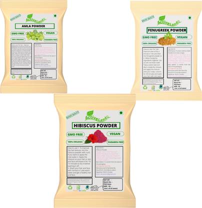 Activeland Amla powder Hibiscus powder Methi powder 50gm each