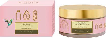 द अर्थ कलेक्टिव Protein Nourishment Hair Mask, Contains Milk, Almond &amp; Soya, Improves Hair Structure and Texture, Delivers Vital Nutrients, Free of Parabens, Sulphates, Mineral Oils And Other Harmful Chemicals, 200 ML