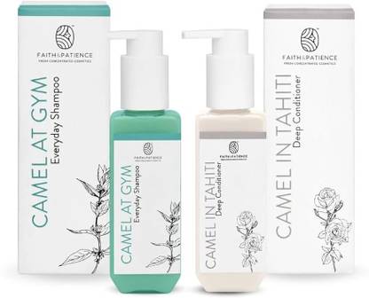 Faith & Patience Faith&Patience Camel Milk Shampoo & Conditioner - 100ml Each, Hydrates All Hair
