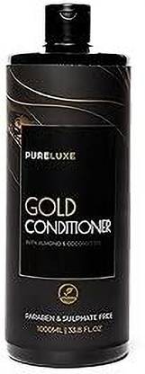 Pureluxe Gold Conditioner with 24K Gold, Almond & Coconut Oil for Ultra Shine Hydration