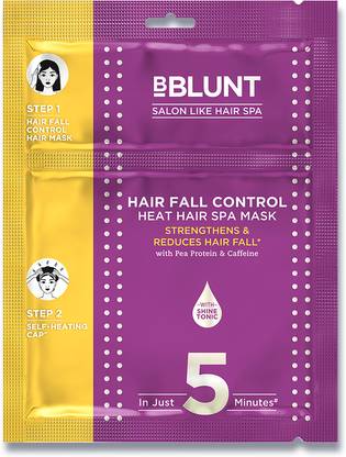 BBlunt Hair Fall Control Heat Hair Spa Mask-Pea Protein & Caffeine| Salon-Like Hair Spa