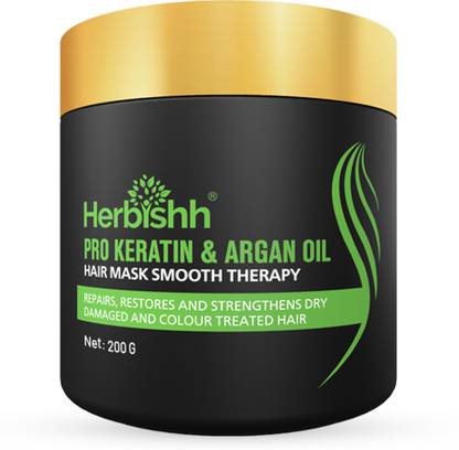 Herbishh Argan Hair Mask-Deep Conditioning & Hydration - No Sulphates, No Parabens