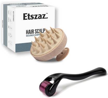 Etszaz Derma Roller for Beard Hair Skin Face With Hair Scalp Massager Shampoo Brush